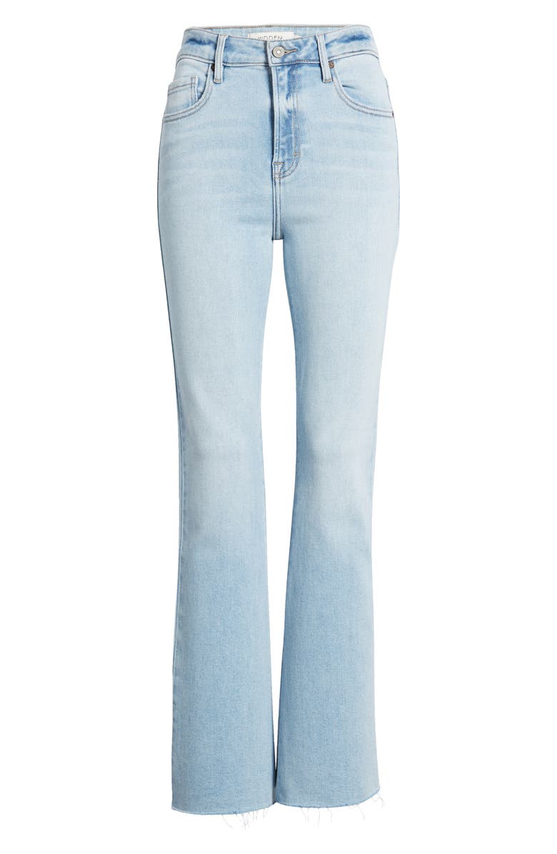 HIDDEN JEANS Raw Hem Bootcut Jeans, Alternate, color, Light Wash