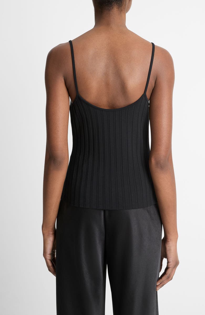 Vince V-Neck Rib Camisole, Alternate, color, Black