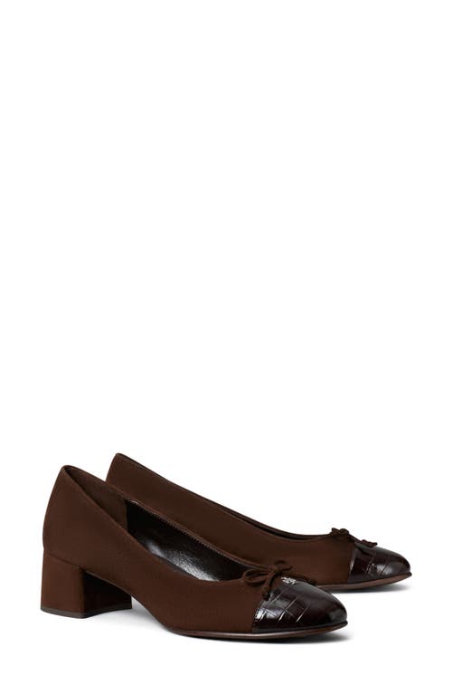 Tory Burch Cap Toe Pump In Brown