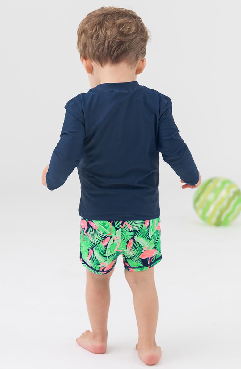 RuggedButts Long Sleeve Two-Piece Rashguard Swimsuit, Alternate, color, 