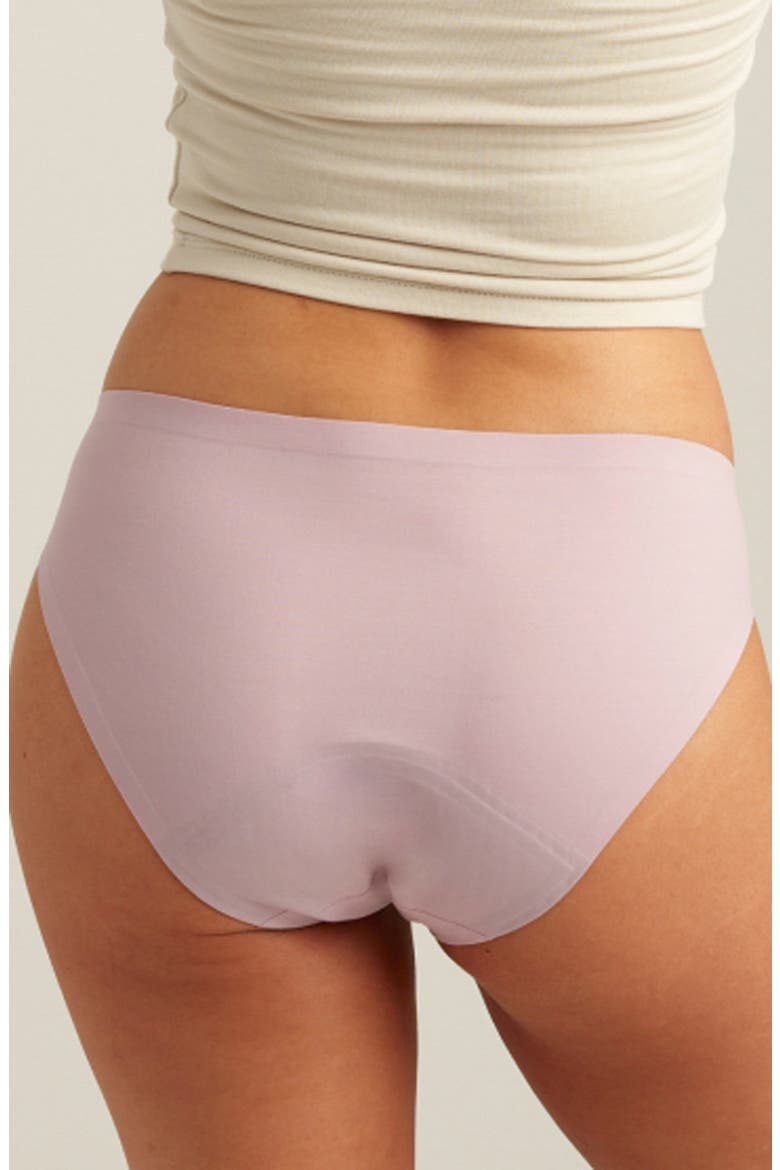 Period & Leakproof Regular Absorbency Seamless Bikini, Alternate, color, SUNSET MAUVE