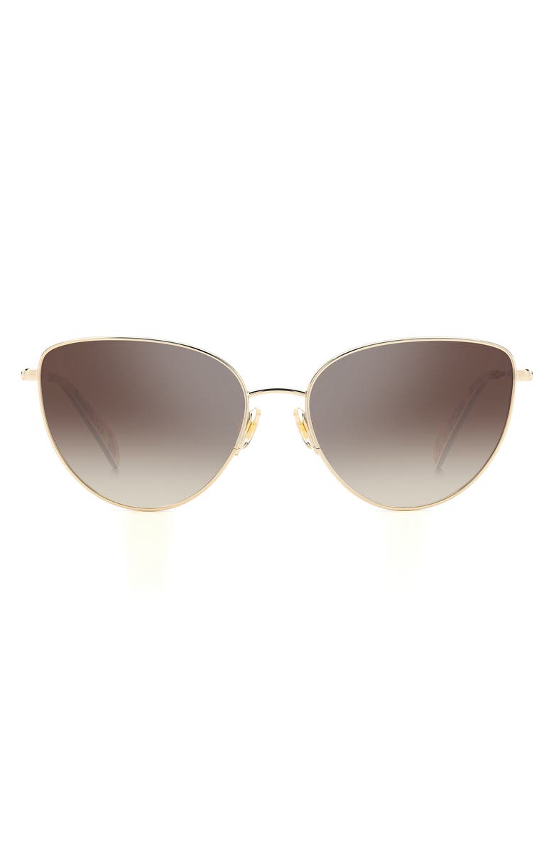 Kate Spade New York 55mm hailey/g/s cat eye sunglasses, Main, color, Gold/ Brown