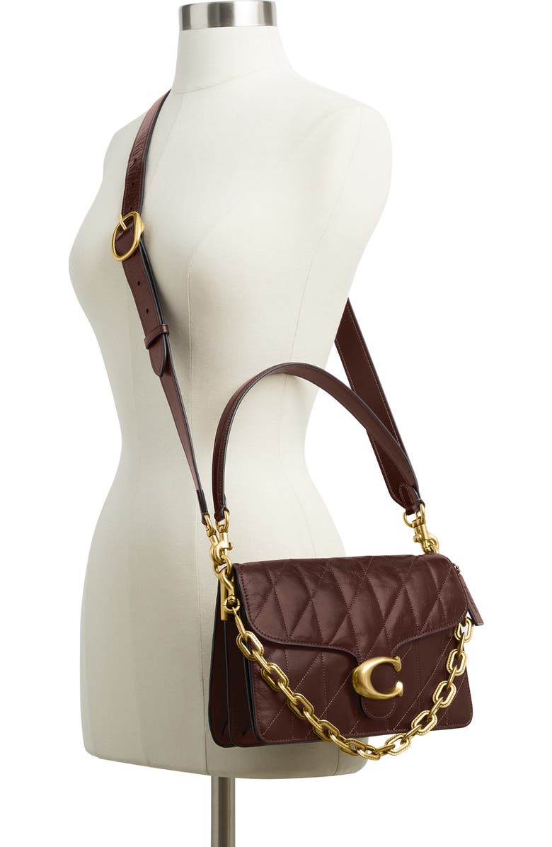 COACH Tabby Chain Quilted Leather Shoulder Bag, Alternate, color, B4/ Maple