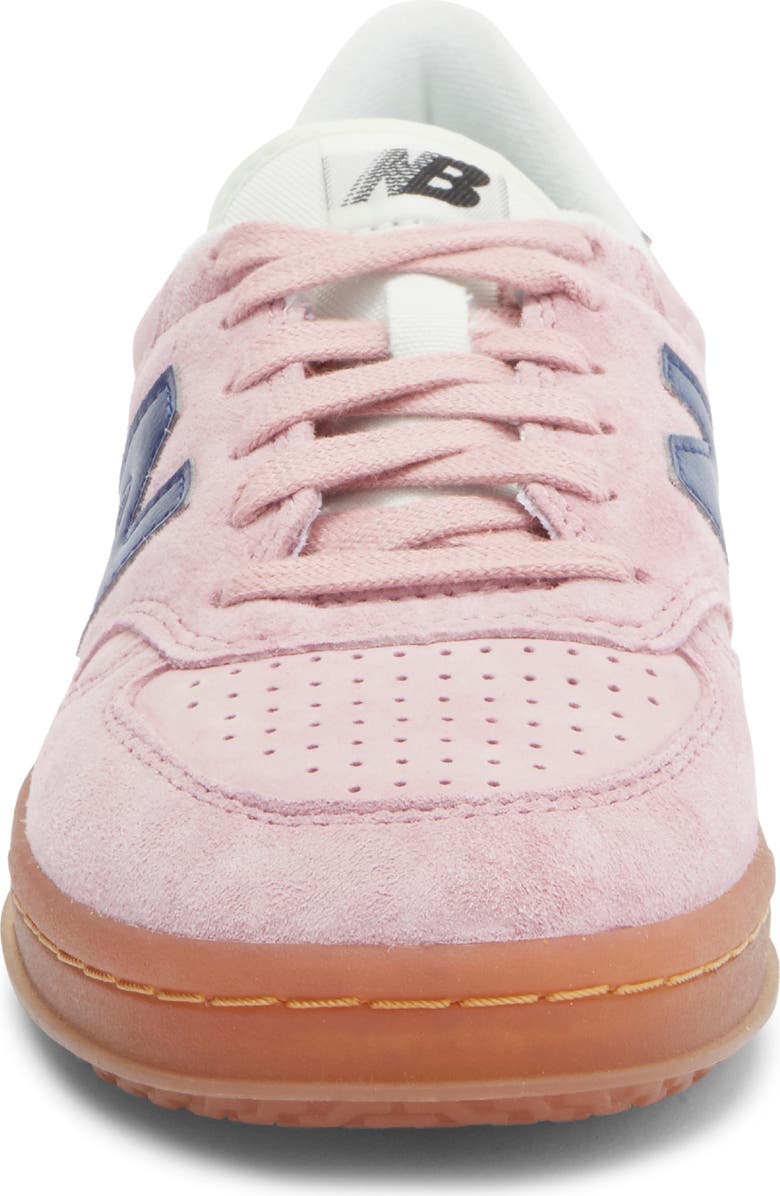 New Balance Gender Inclusive T500 Tennis Sneaker, Alternate, color, Pink Taffy/ Blue Oyster