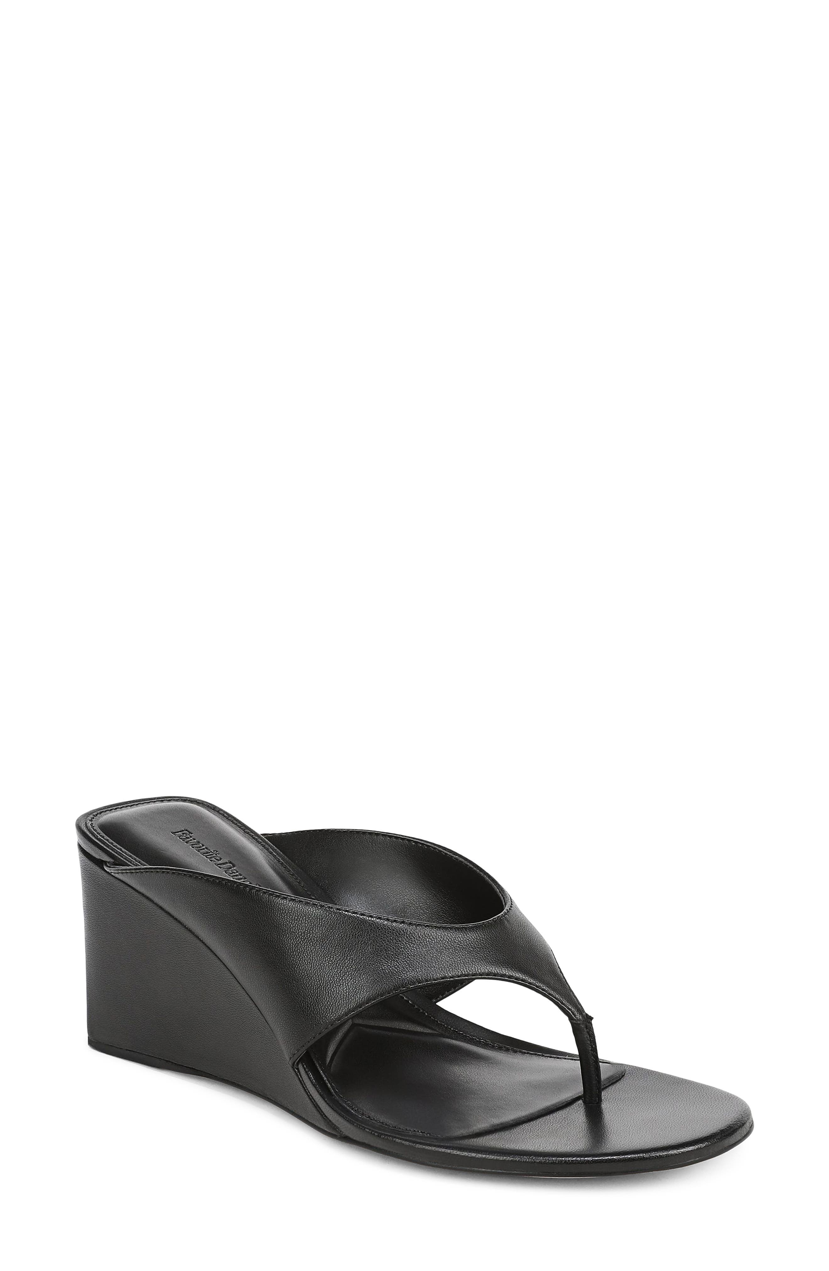 Favorite Daughter Emerson Wedge Sandal, Main, color, Black