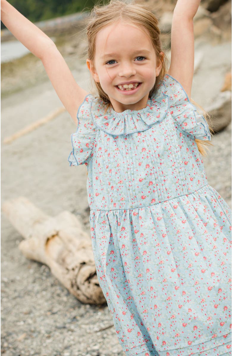 Beet World Ana Girls Dress, Alternate, color, Blue