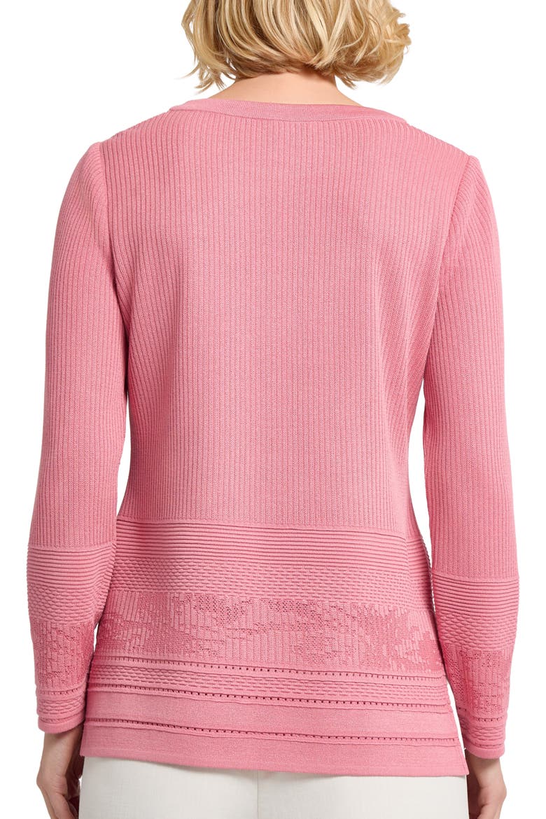 Mixed Stitch Relaxed Fit Sweater, Alternate, color, HONEY SUCKLE