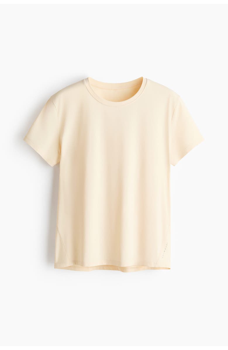 H&M Cooling Running T-shirt With Drymove, Main, color, Butter Yellow