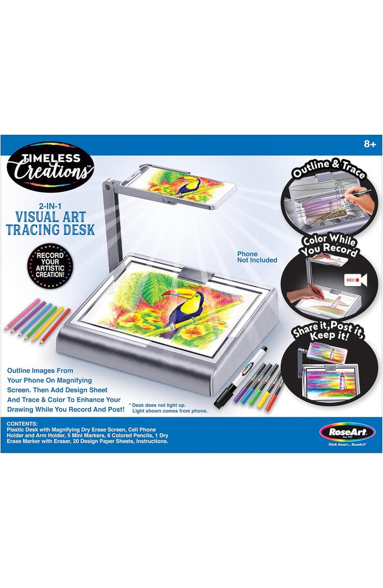 CRA-Z-ART Timeless Creations 2In1 Tracing Desk Drawing Set, Kids, Alternate, color, Multicolored