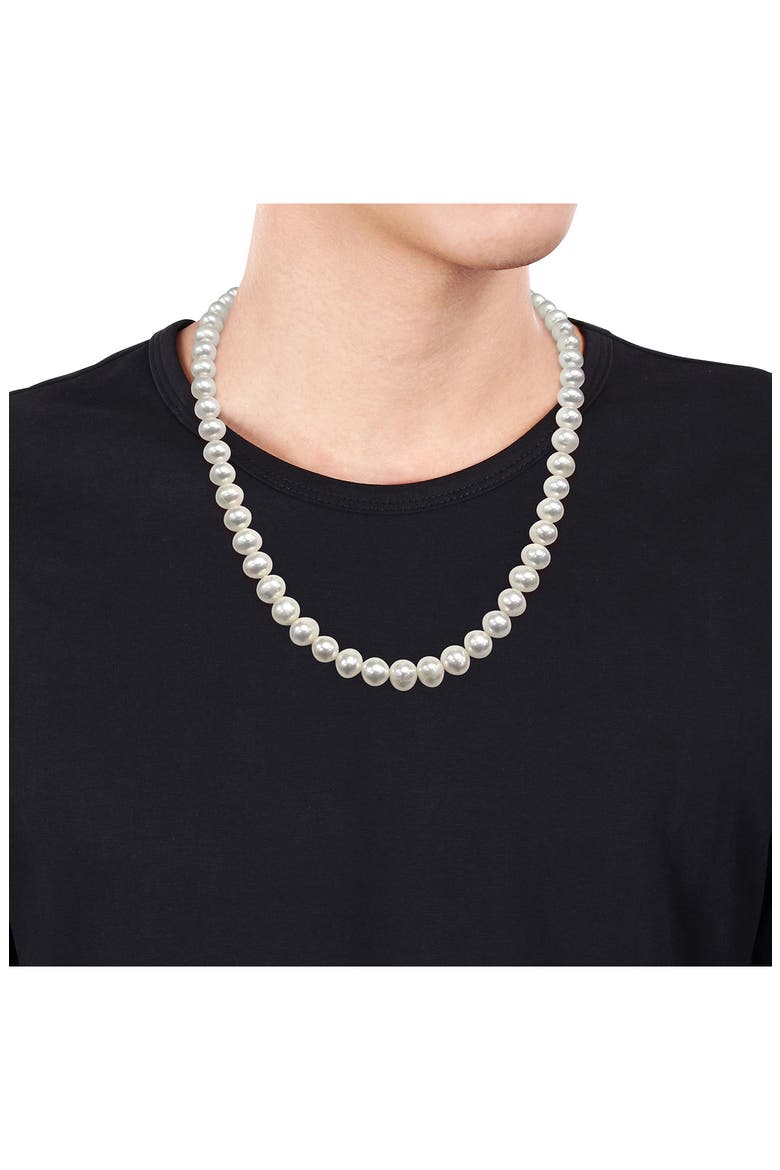 Men's 9–9.5mm Cultured Freshwater Pearl Necklace, Alternate, color, PEARL