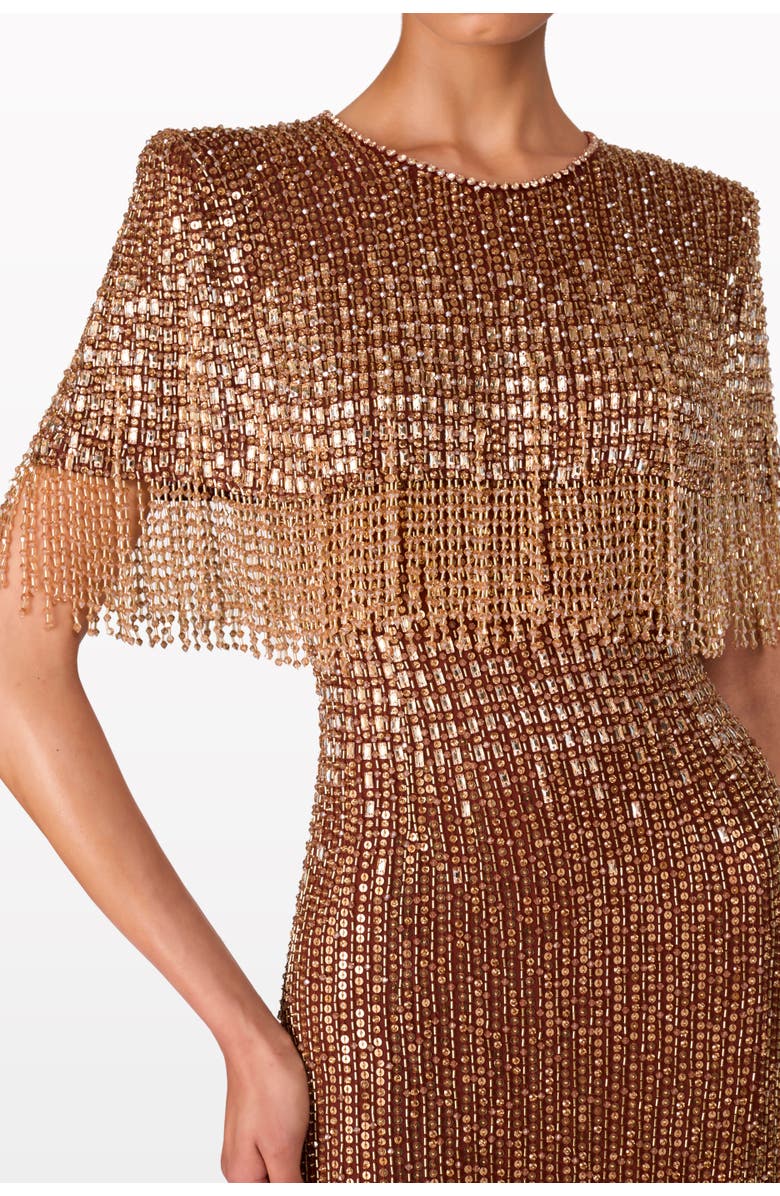 Jenny Packham Lyla Gown, Alternate, color, Bronze