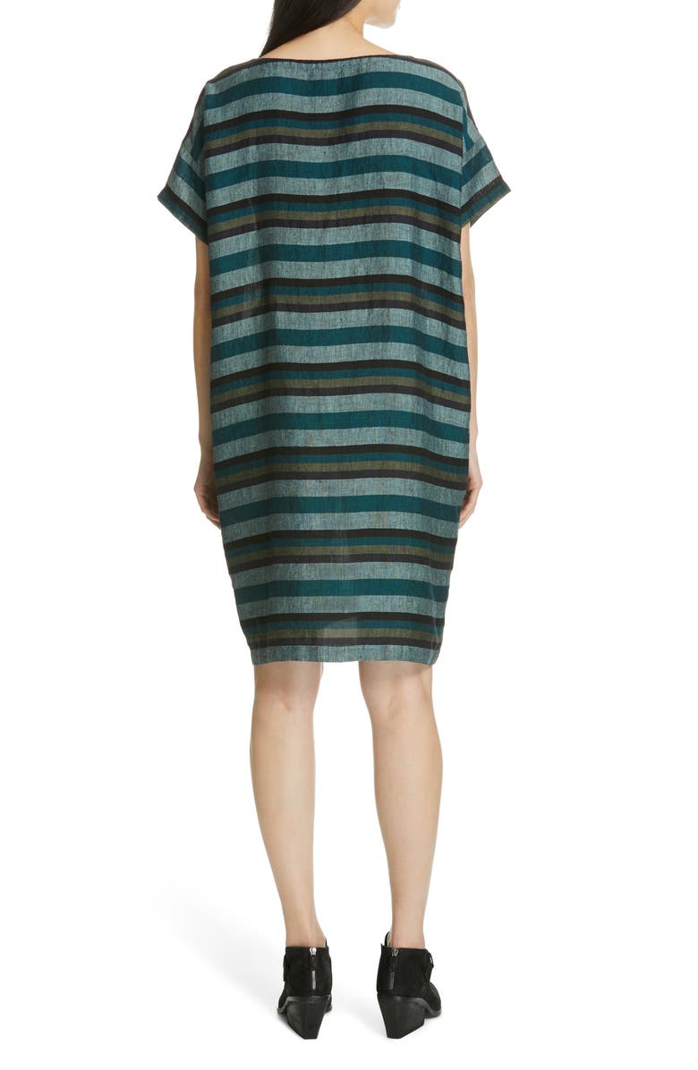 Eileen Fisher ROUND NECK S/S SHORT DRESS, Alternate, color, 