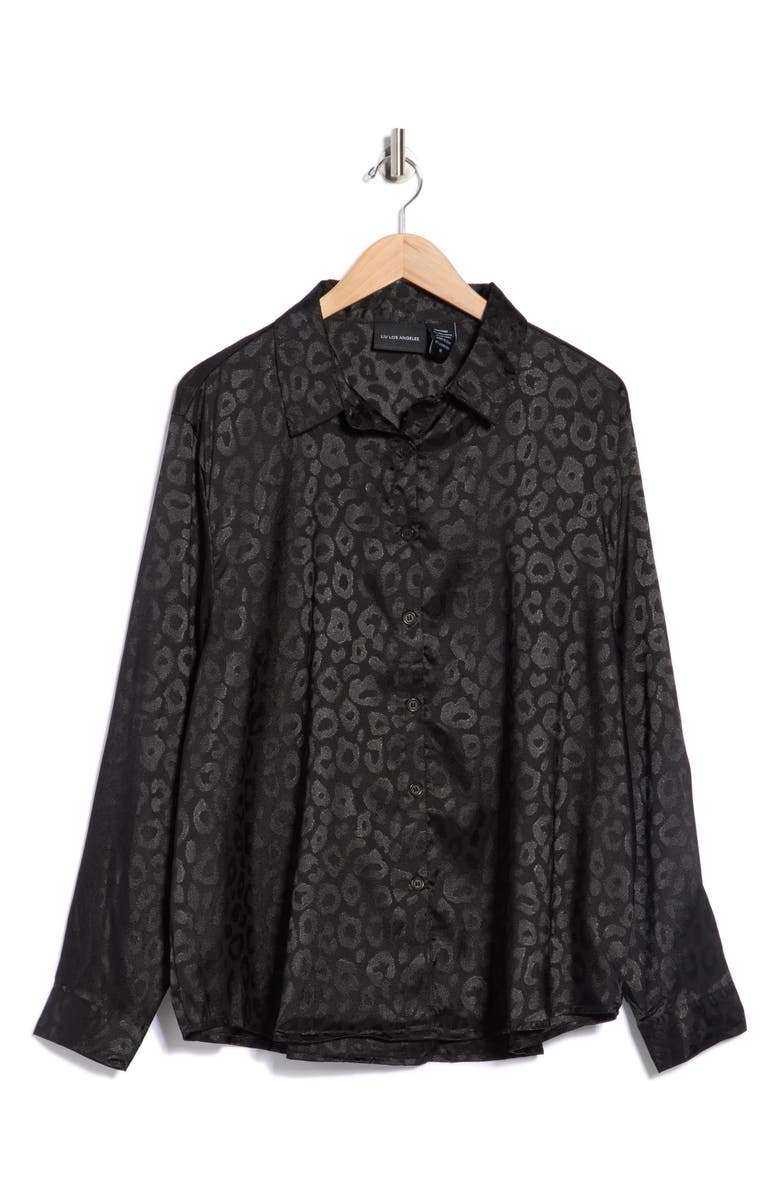 Forgotten Grace Long Sleeve Button-Up Shirt, Main, color, Black