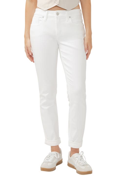 Curvy Mid Rise Boyfriend Jeans