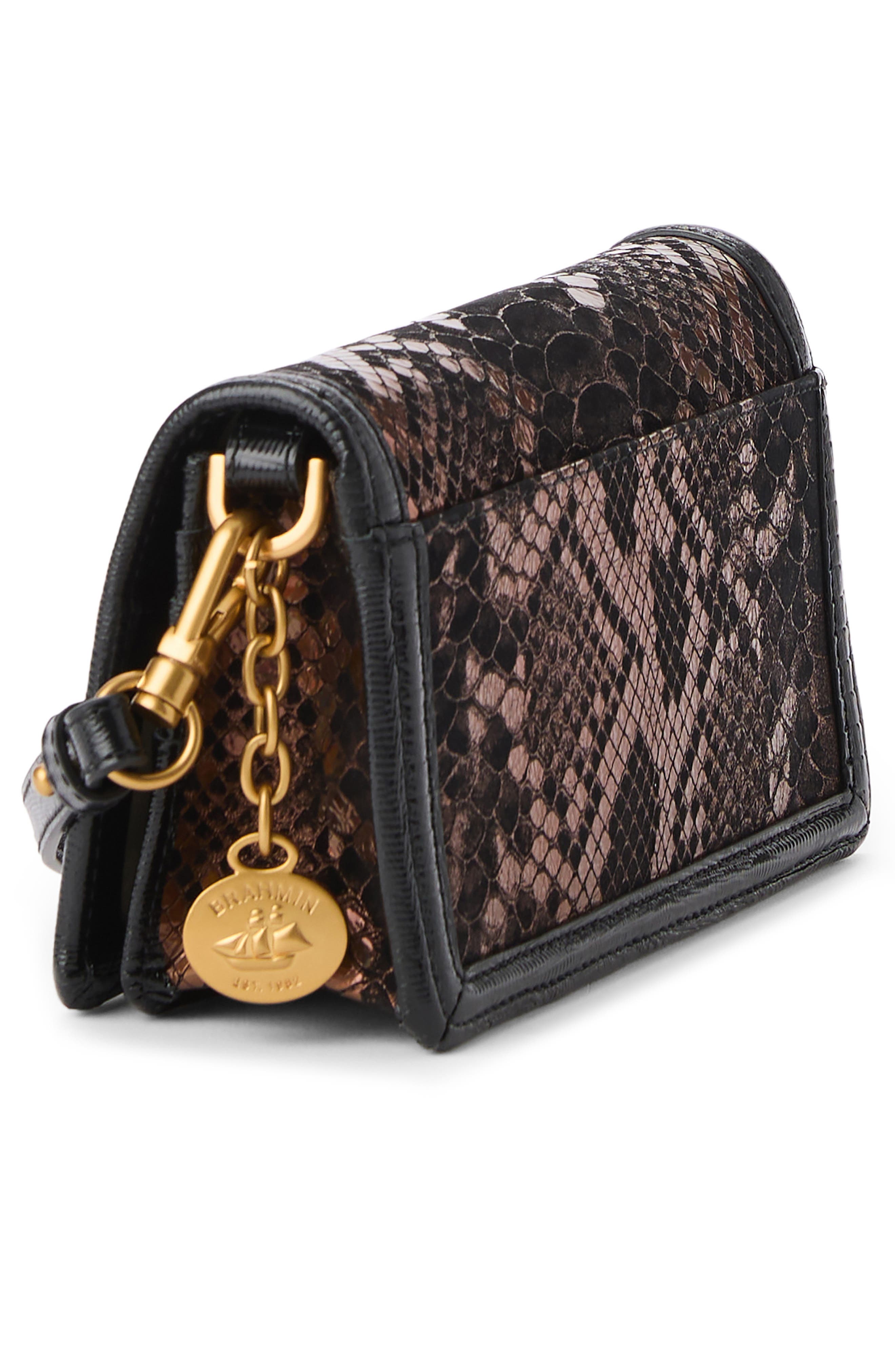 Brahmin Minuette Convertible Leather Crossbody Bag, Alternate, color, Bronze Captivate