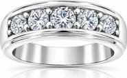 Bliss Diamond 1 1/2Ct Men's Diamond Wedding Anniversary Ring in 10k Gold Lab Grown Five Stone