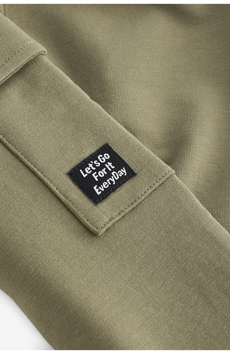 NEXT Kids' Stretch Cotton Cargo Joggers, Alternate, color, Green