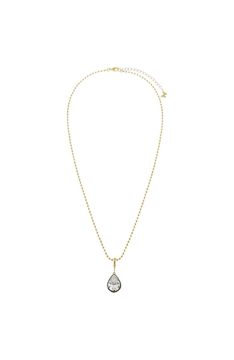 BY ADINA EDEN CZ Pear Encased Statement Necklace Charm, Alternate, color, Gold