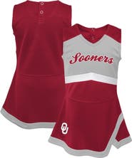 Outerstuff Girls Youth Crimson/Gray Oklahoma Sooners Cheer Captain Jumper Dress