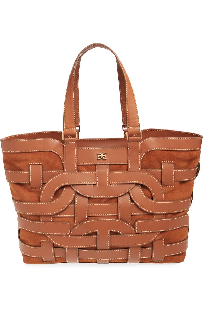 Sam Edelman Large Bay Leather Shopper Tote, Main, color,