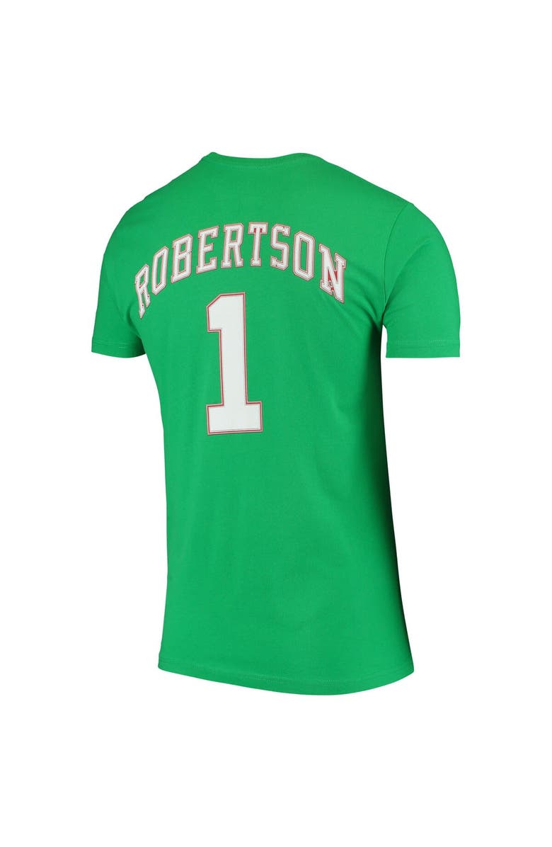 Mitchell & Ness Men's Mitchell & Ness Oscar Robertson Green Milwaukee Bucks Hardwood Classics Stitch Name & Number T-Shirt, Alternate, color, Green