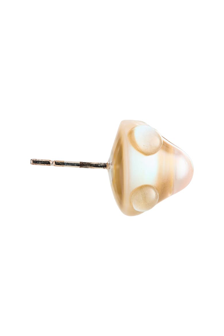Atom Stud Earrings, Alternate, color, PEARL