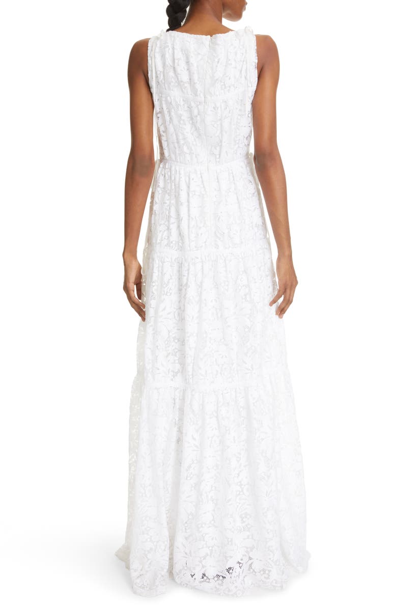 Erdem Isla Tie Shoulder Floral Lace Gown, Alternate, color, 