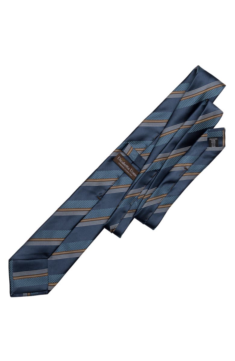 Elizabetta Corso - Extra Long Silk Jacquard Tie for Men, Alternate, color, Petrol Blue
