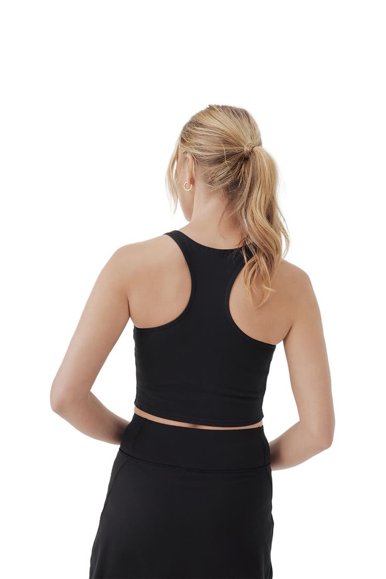On the Go-To Crop Tank Made with Organic Cotton, Alternate, color, Black