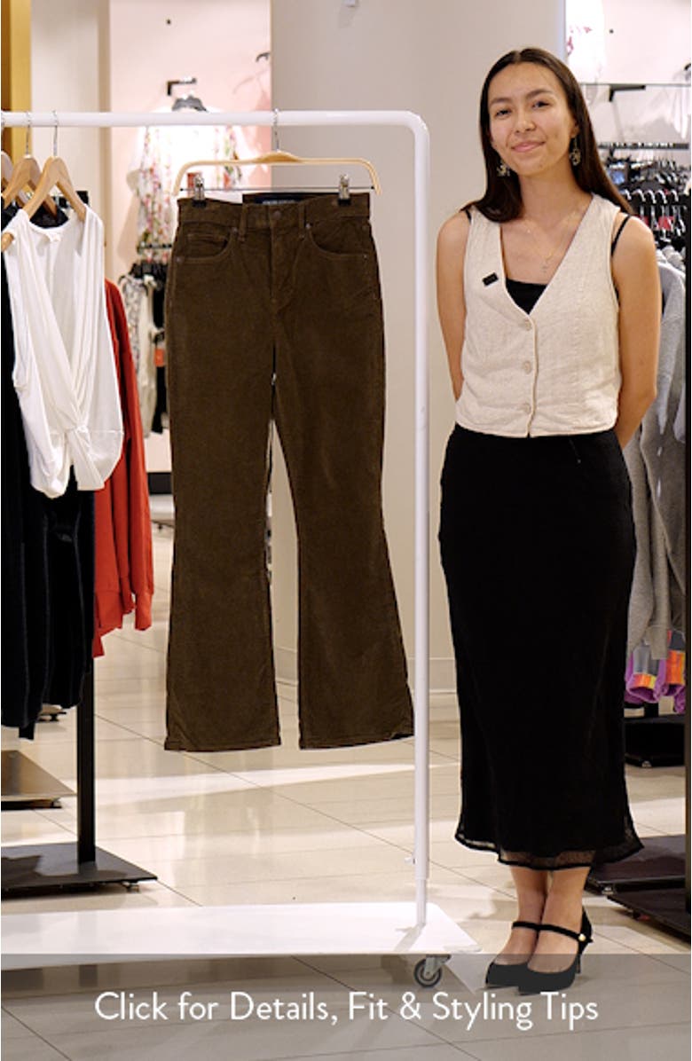 Carson High Waist Ankle Flare Leg Corduroy Pants, sales video thumbnail