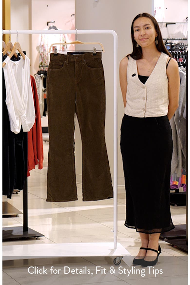 Carson High Waist Ankle Flare Leg Corduroy Pants video