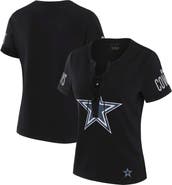 WEAR by Erin Andrews Women's WEAR by Erin Andrews x Gracie Hunt Black Dallas Cowboys Draft Me Lace-Up T-Shirt