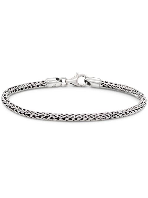 Dragon Bone Chain Bracelet in Sterling Silver, 3mm