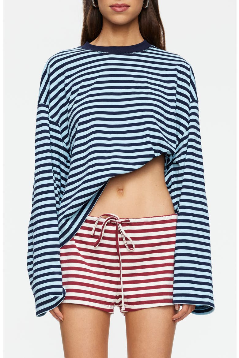 Bloom Stripe Top, Main, color, NAVY SEA STRIPE