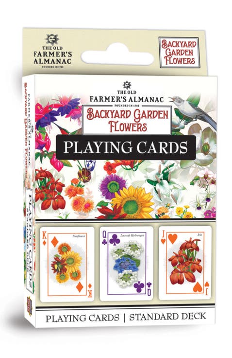 Backyard Garden Flowers Playing Cards