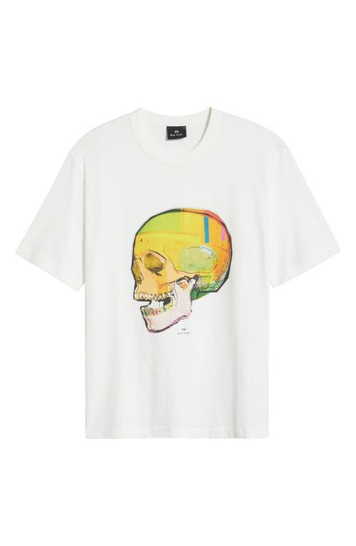 Paul Smith London Skull Sketch Cotton Graphic T-shirt In White