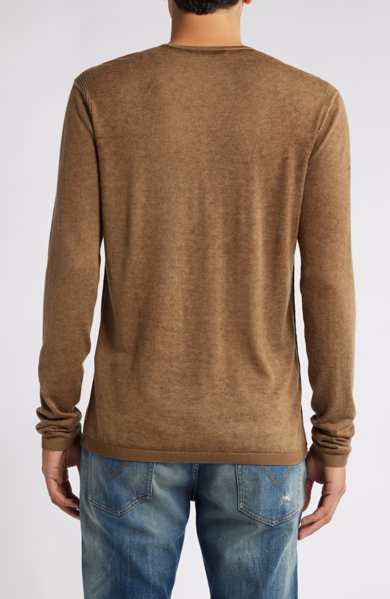 John Varvatos Christie Silk & Cashmere Henley Sweater, Alternate, color, 
