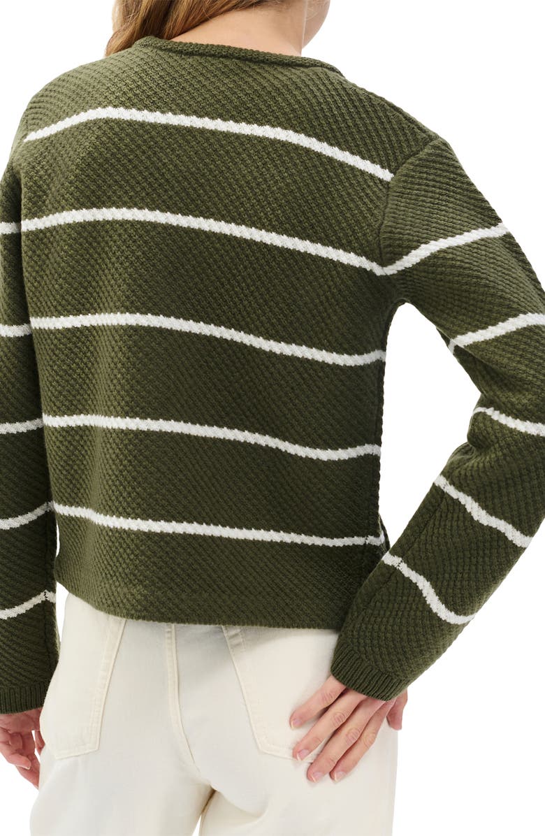 rag & bone Peggy Stripe Wool Cardigan, Alternate, color, Armmt