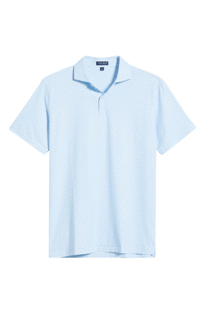 Peter Millar Mariposa Performance Jersey Polo, Alternate, color, Blue/ White