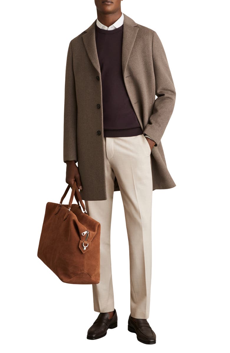 Reiss Clarke Overcoat, Alternate, color, Mouse Melange