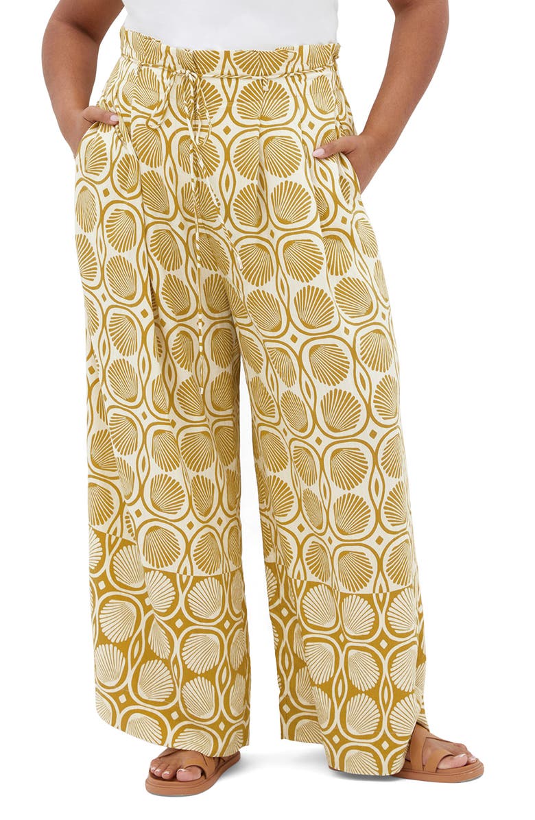City Chic Eva Paperbag Pants, Main, color, Seashells