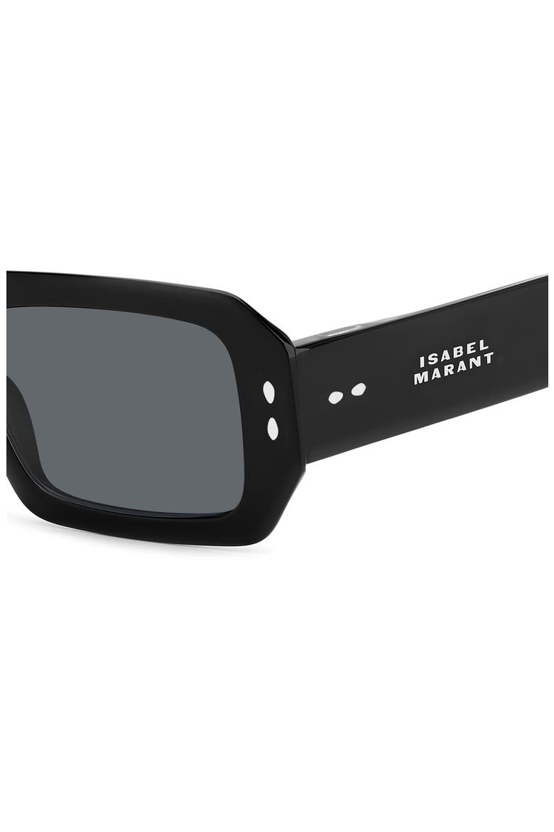 53mm Rectangular Sunglasses, Alternate, color, BLACK/ GREY