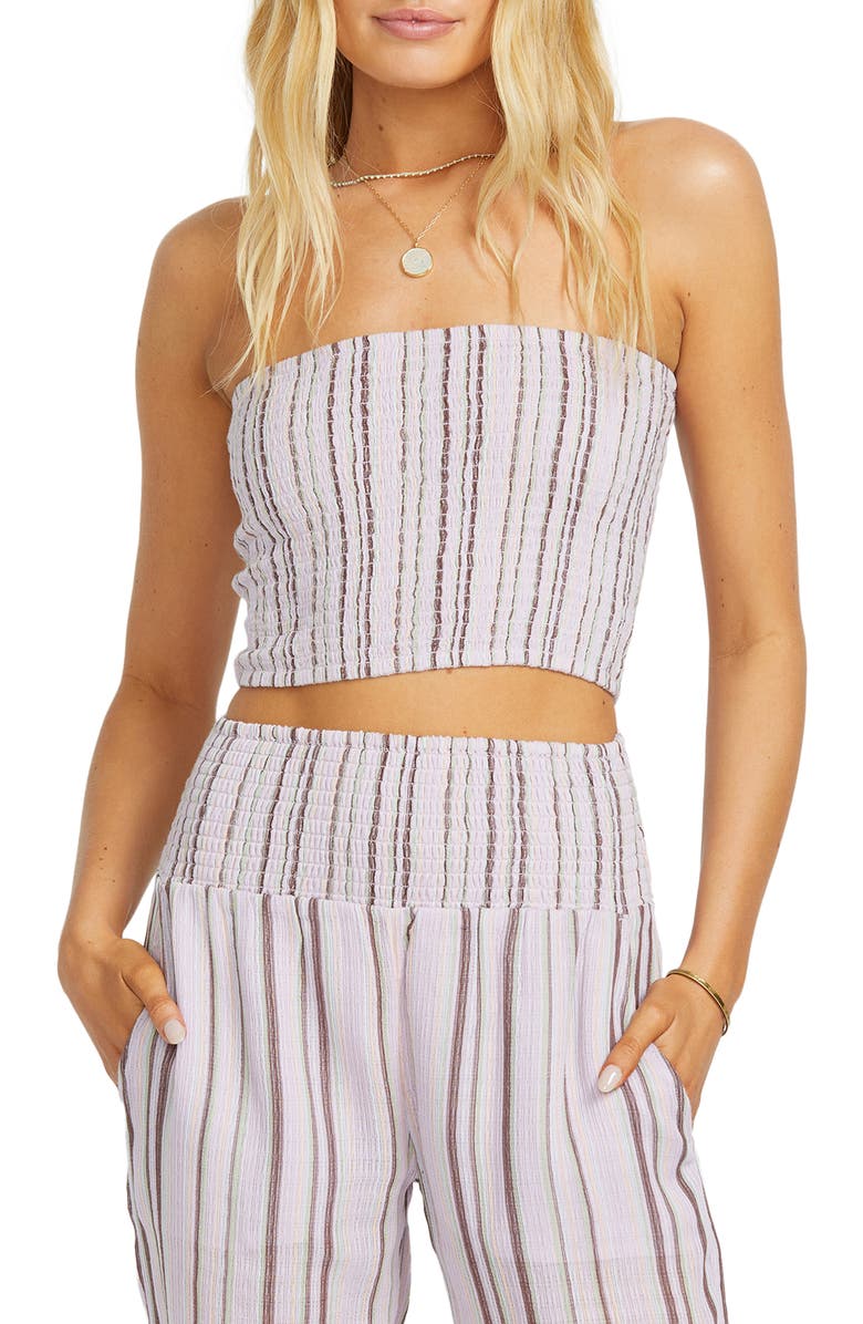Billabong Keep It Simple Smocked Tube Top, Main, color, 