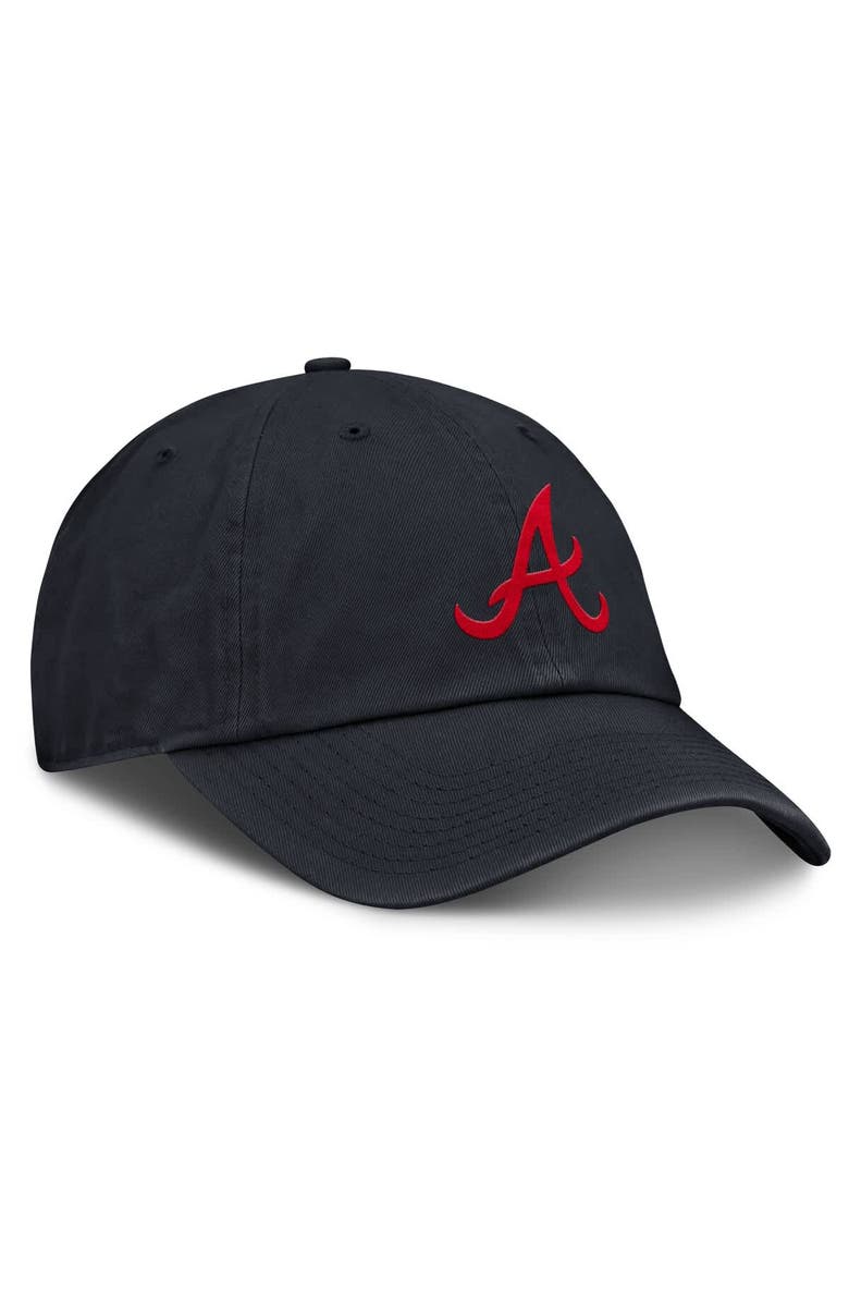 Nike Men's Nike Navy Atlanta Braves Club Adjustable Hat, Alternate, color,