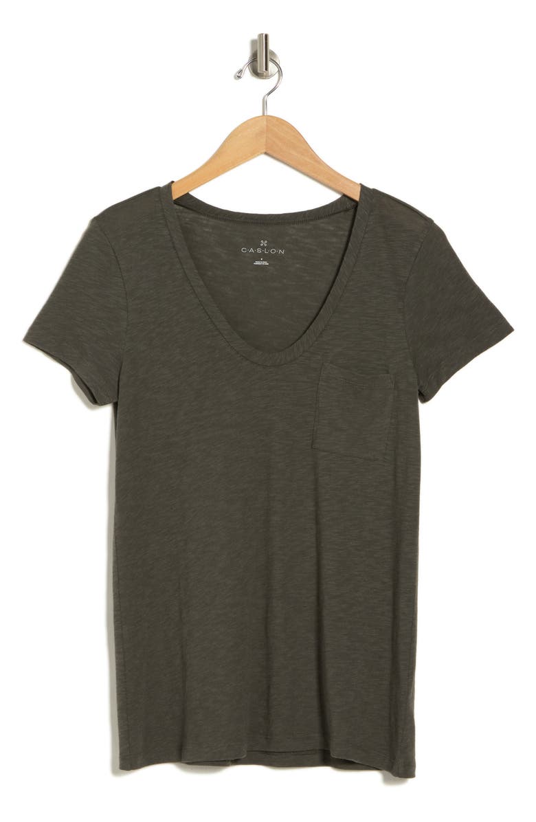 Caslon<sup>®</sup> U-Neck T-Shirt, Alternate, color, 