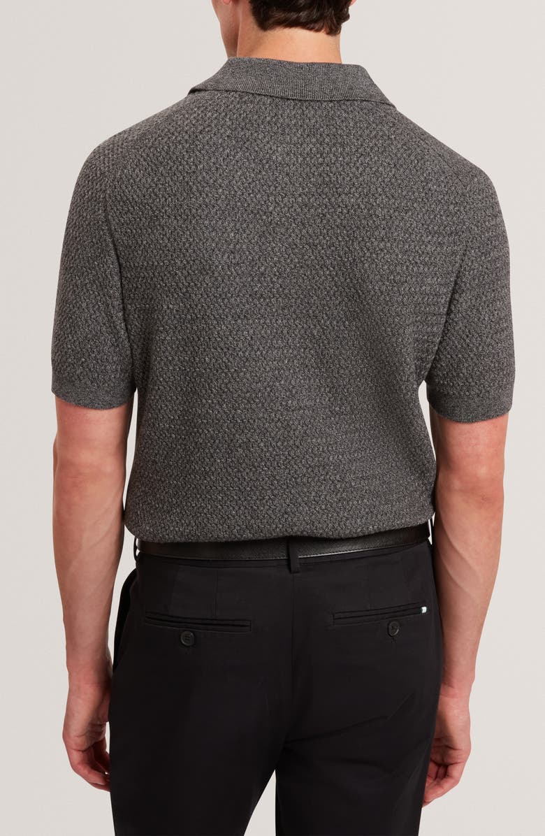 Ted Baker Janko Textured Polo, Alternate, color, Mid-Grey