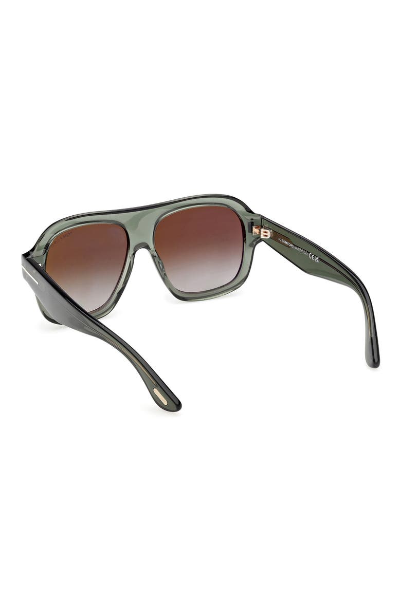 Rhonda 56mm Gradient Pilot Sunglasses, Alternate, color, SHINY SAGE / GREEN LENS