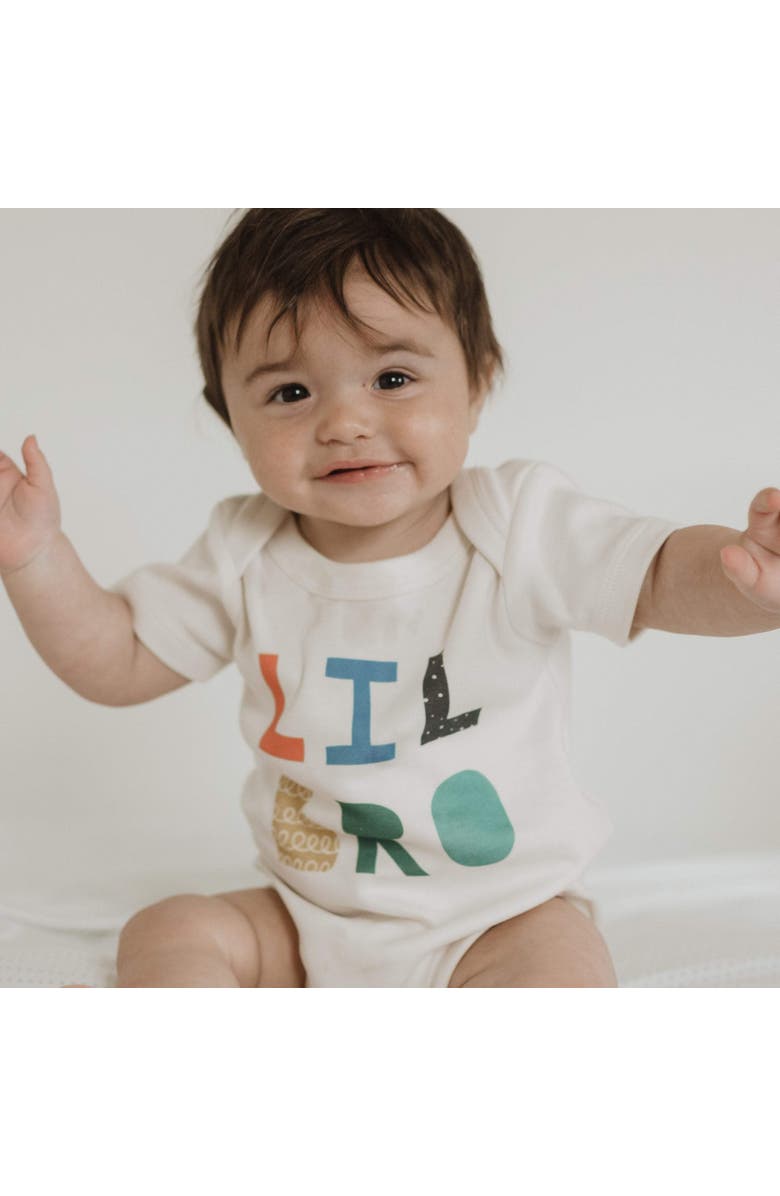 Finn + Emma Organic Baby Graphic Bodysuit | Lil Bro, Alternate, color, Off White