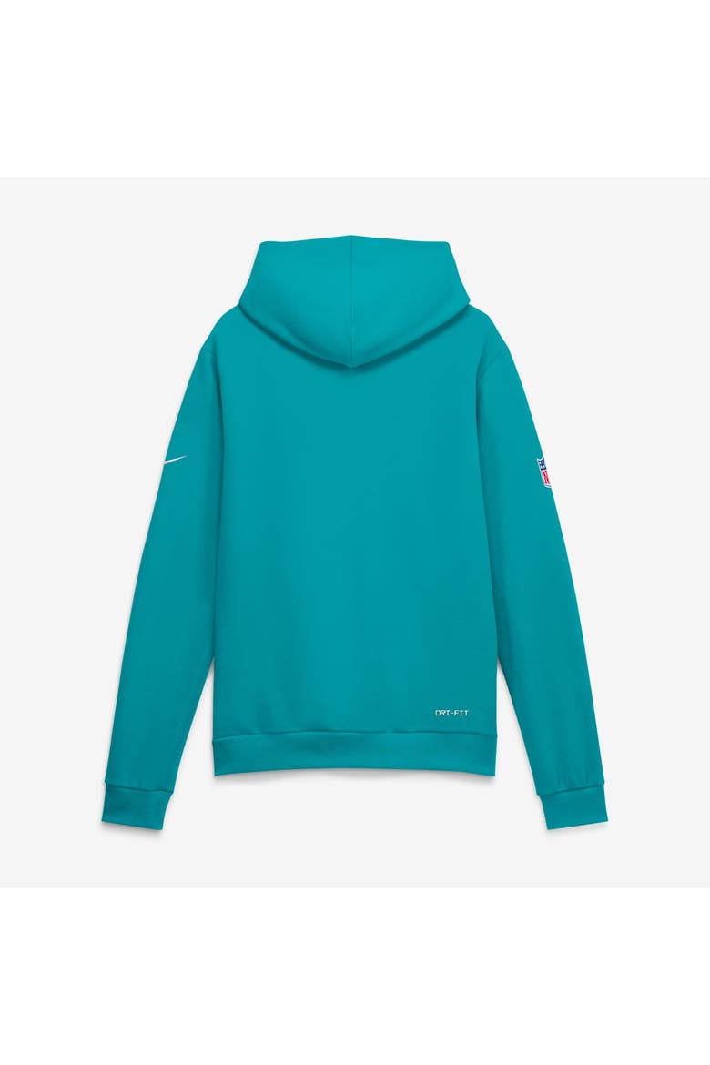 Men's Nike Aqua Miami Dolphins Sideline Standard Issue Top Prospect Dri-FIT Hoodie, Alternate, color, Aqua