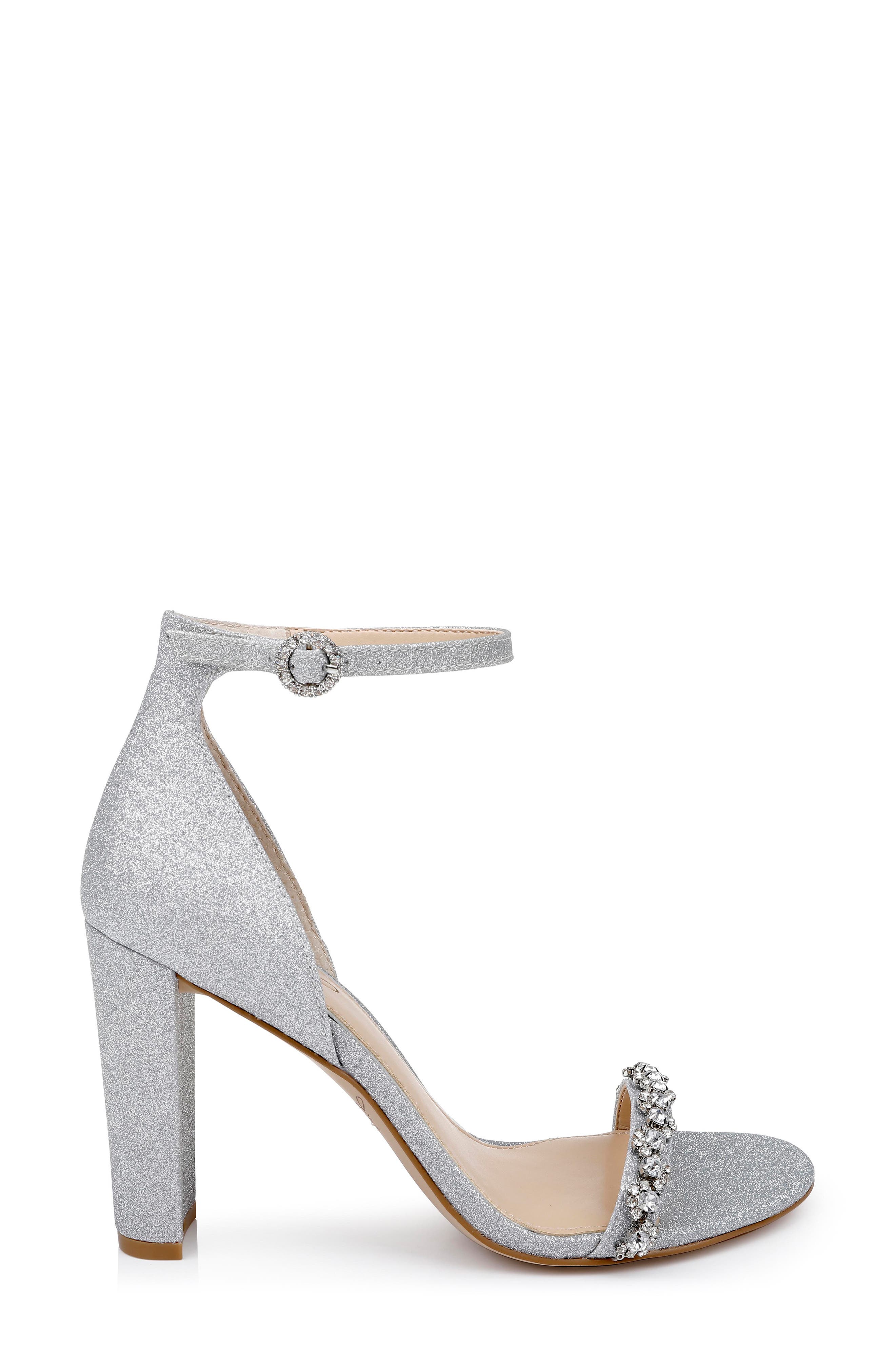 Jewel Badgley Mischka Alyssa Sandal, Alternate, color, Silver